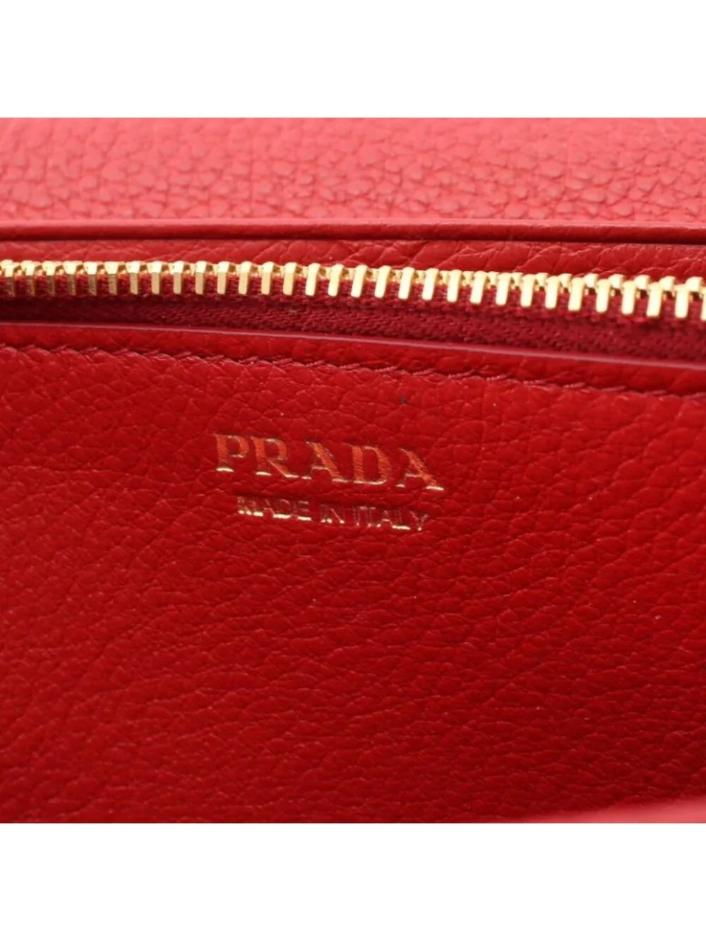 Prada Bifold Wallet Red Leather